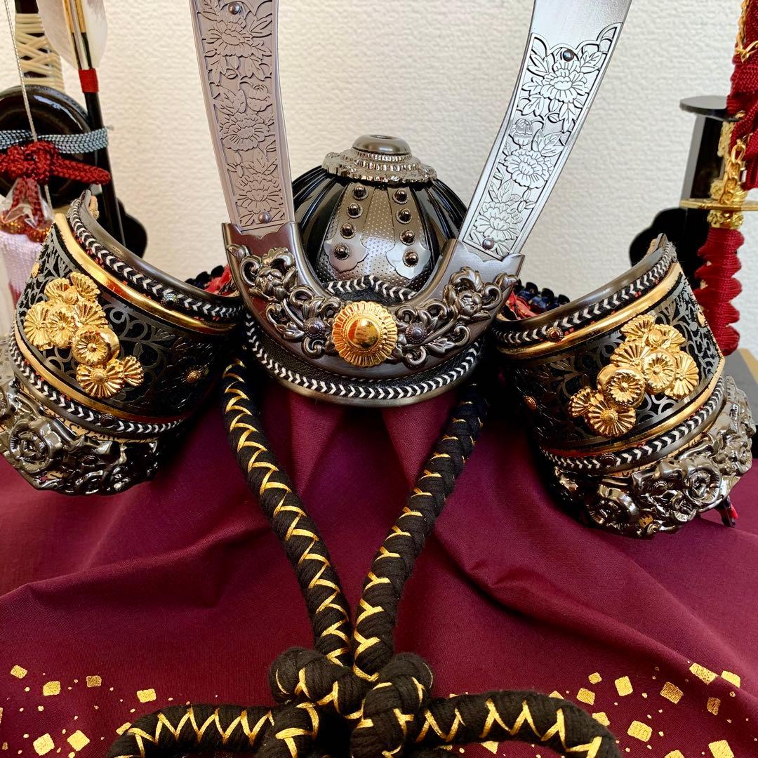 【未使用保管】 五月人形 兜飾り 飛翔 兜セット 15号 龍玉作