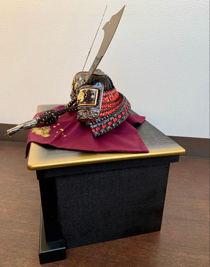 【未使用保管】 五月人形 兜飾り 飛翔 兜セット 15号 龍玉作