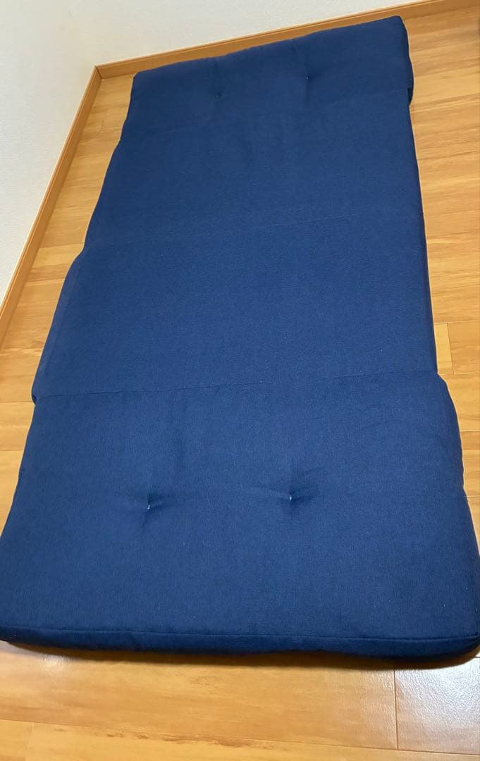 ニトリ　ネイビー リクライニングソファベッド