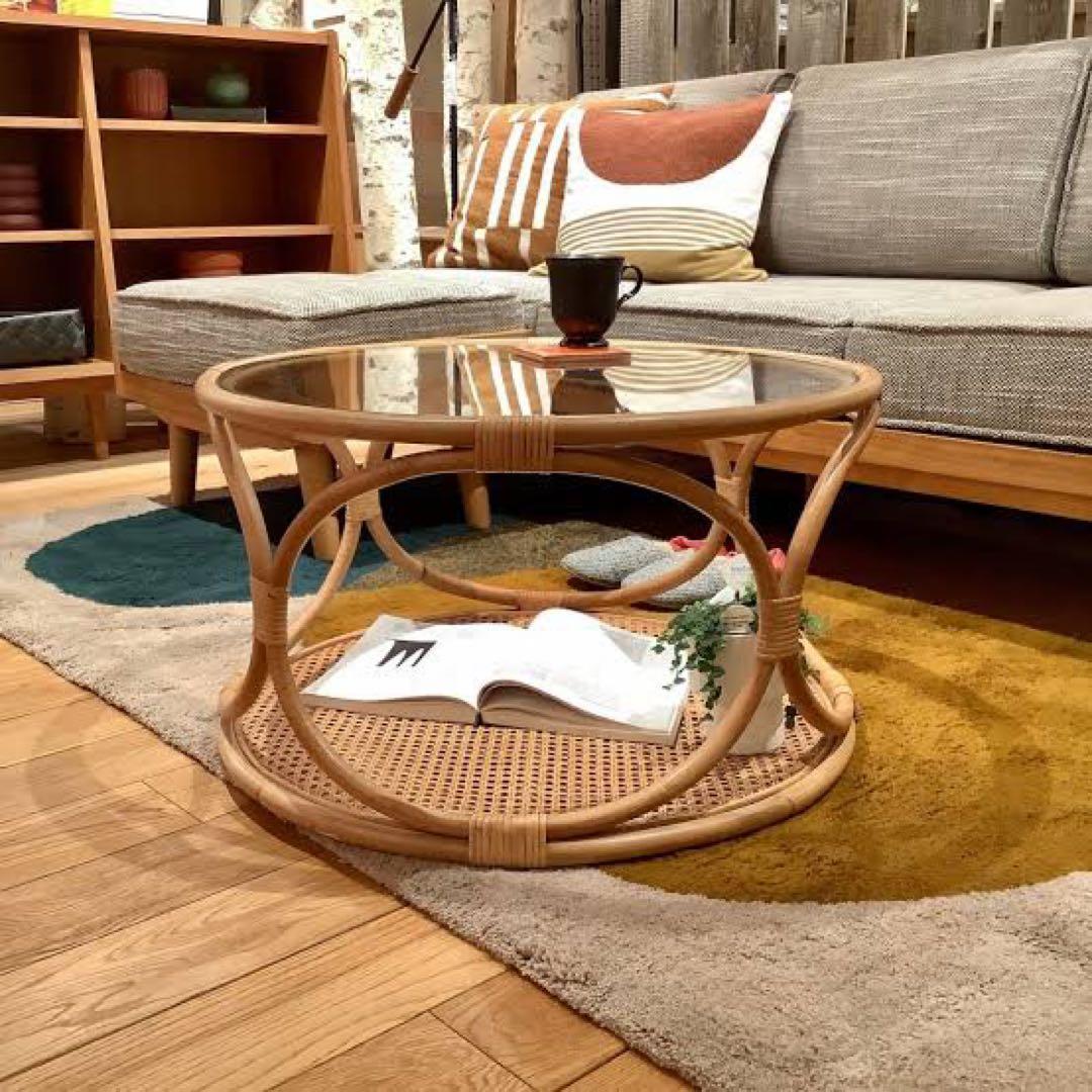 unico ウニコ WEAVA(ウィーバ) ラタン調センターローテーブル