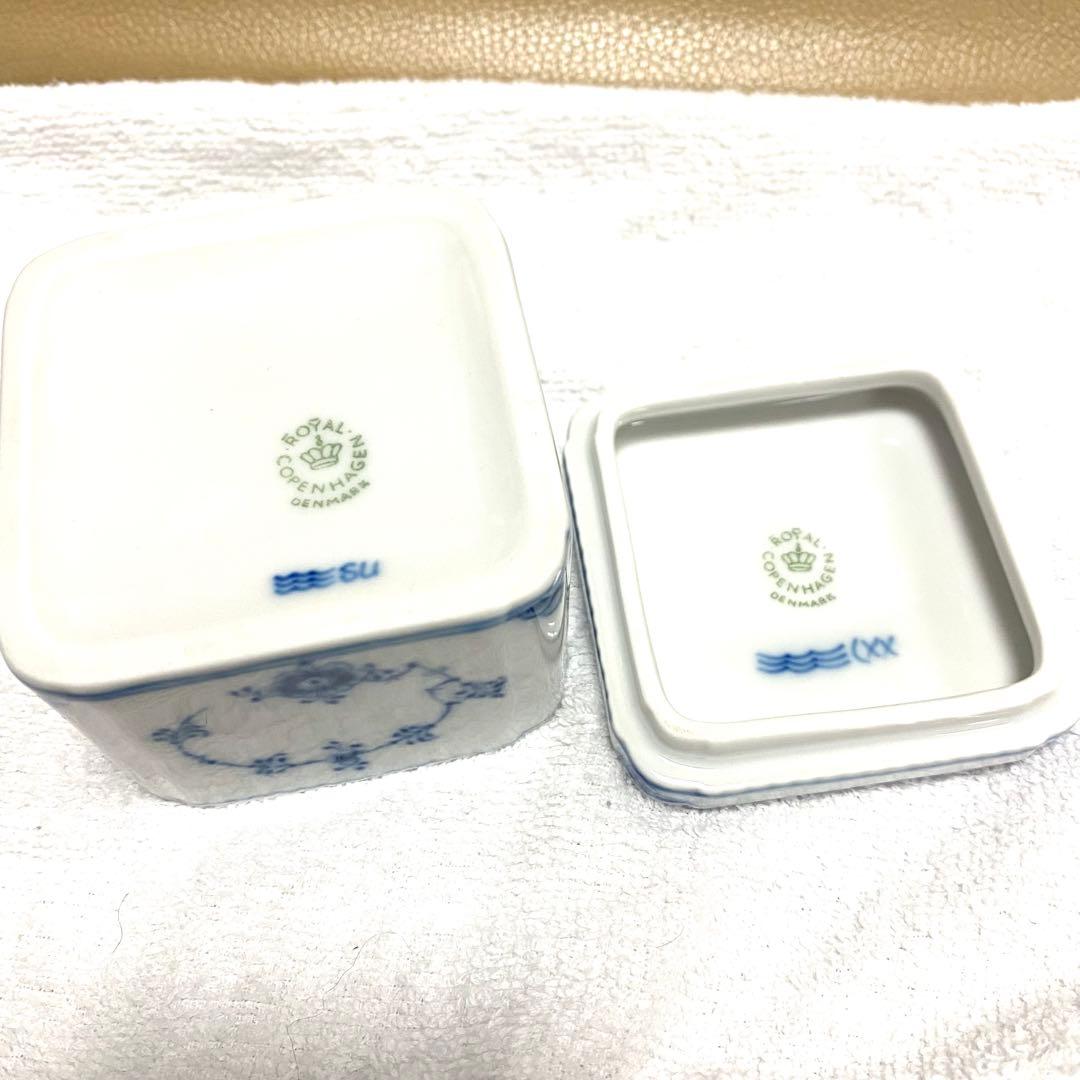 美品☆ロイヤルコペンハーゲン☆ボンボニエール☆ブルーフルーテッド