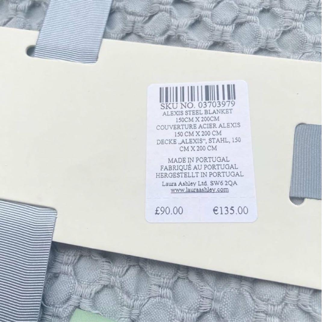 イギリス老舗ローラアシュレイ コットンカバー　ブランケット シングルサイズ
