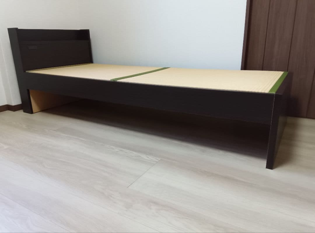 シングルベッドフレーム ダークブラウン 畳付き