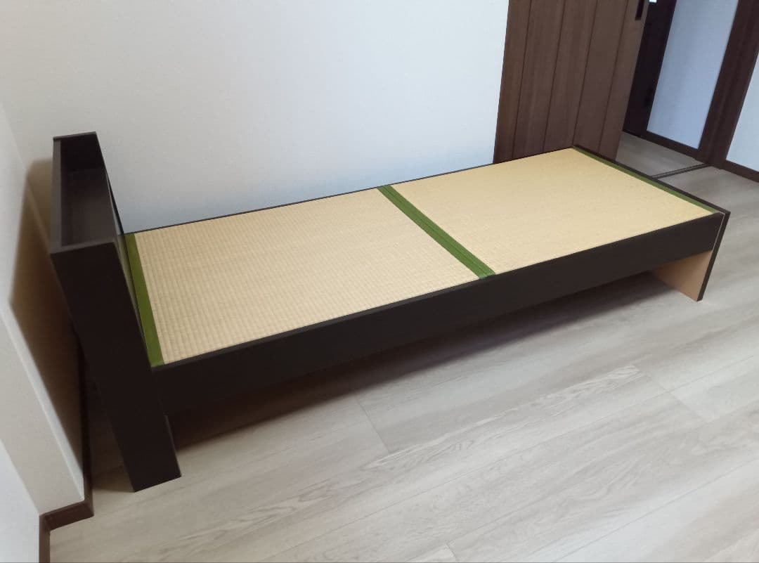 シングルベッドフレーム ダークブラウン 畳付き