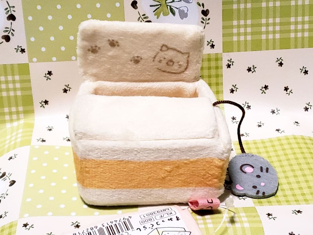 すみっコぐらし　段ボール　ぽかぽかねこびより　ねずみ付き　てのりぬいぐるみ