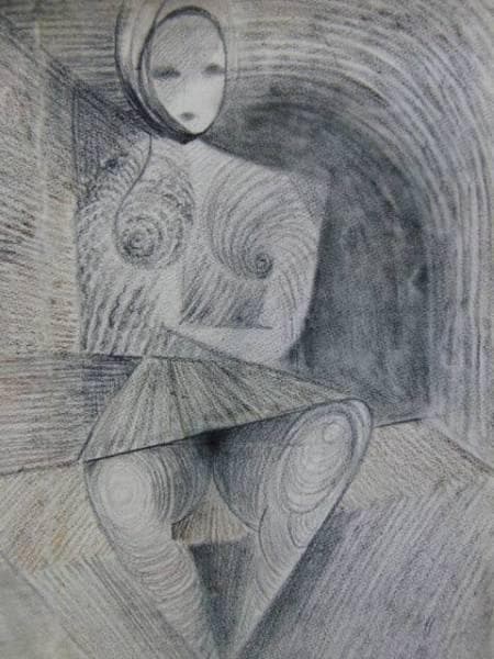 VASARELY、裸婦、希少画集画、新品額装付