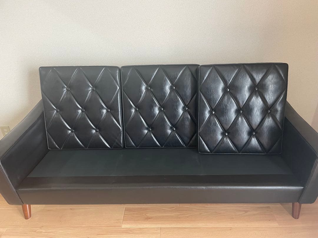 カリモク60 ロビーチェア 3シーター スタンダードブラック