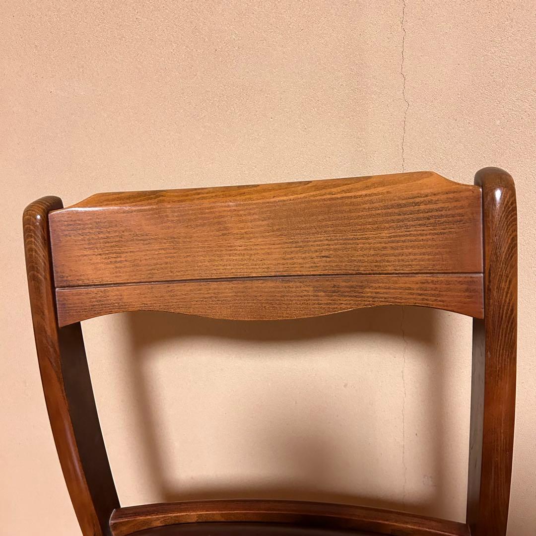 人気　SHIRAKAWA 飛騨高山　木製ブラウンチェア 2脚セット