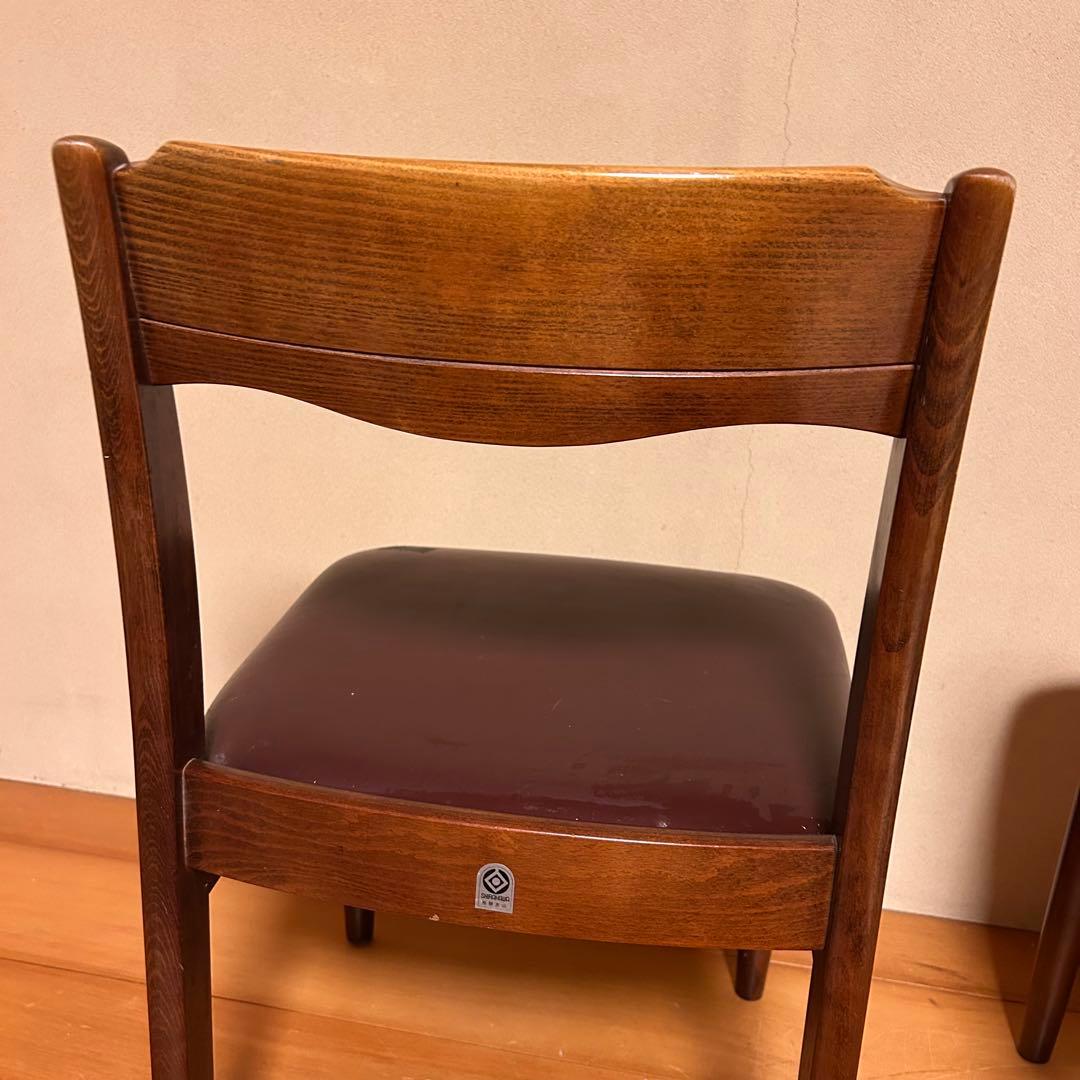 人気　SHIRAKAWA 飛騨高山　木製ブラウンチェア 2脚セット
