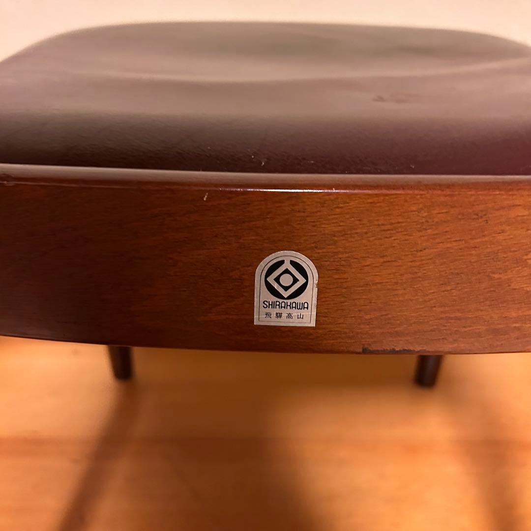 人気　SHIRAKAWA 飛騨高山　木製ブラウンチェア 2脚セット