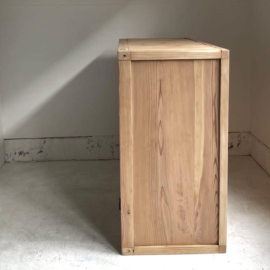 古いガラス戸棚 レトロ 食器棚 水屋箪笥 古道具 アンティーク - メルカリ