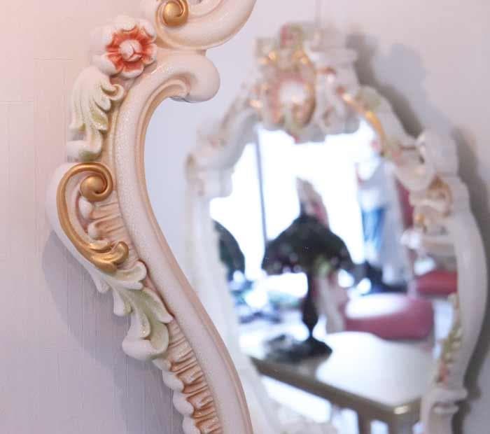 ロココ調 ミラー 鏡 壁掛け プリンセスミラ
