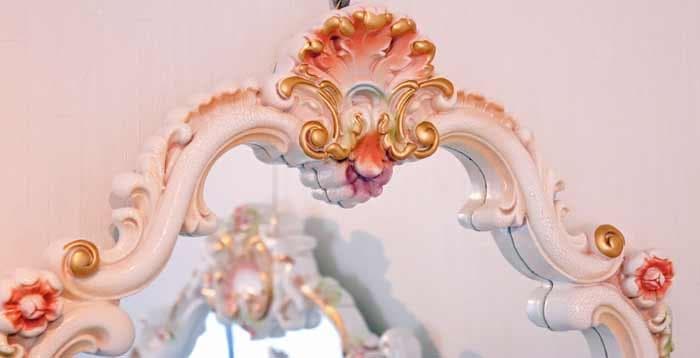 ロココ調 ミラー 鏡 壁掛け プリンセスミラ