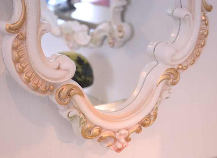 ロココ調 ミラー 鏡 壁掛け プリンセスミラ