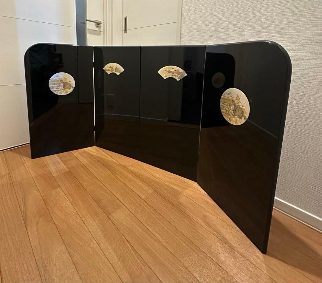 【美品】屏風＋台座＋ 陣羽織 3点セット　　◉おまけ付き（ご希望された方のみ）