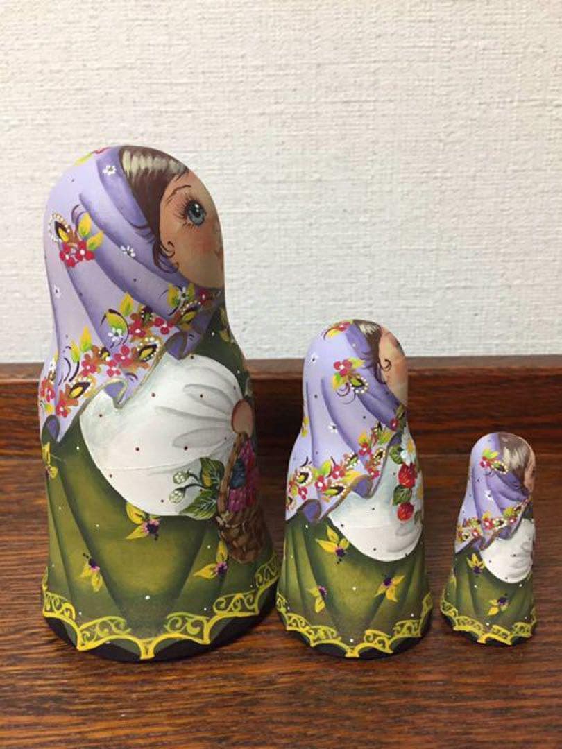 ロシア雑貨☆マトリョーシカ(3P)スベトラーナ・ニコラエワ作