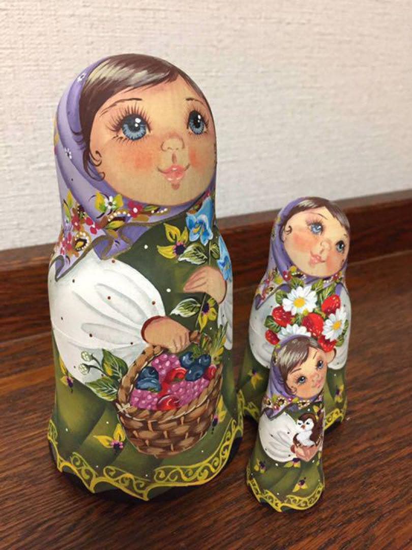 ロシア雑貨☆マトリョーシカ(3P)スベトラーナ・ニコラエワ作
