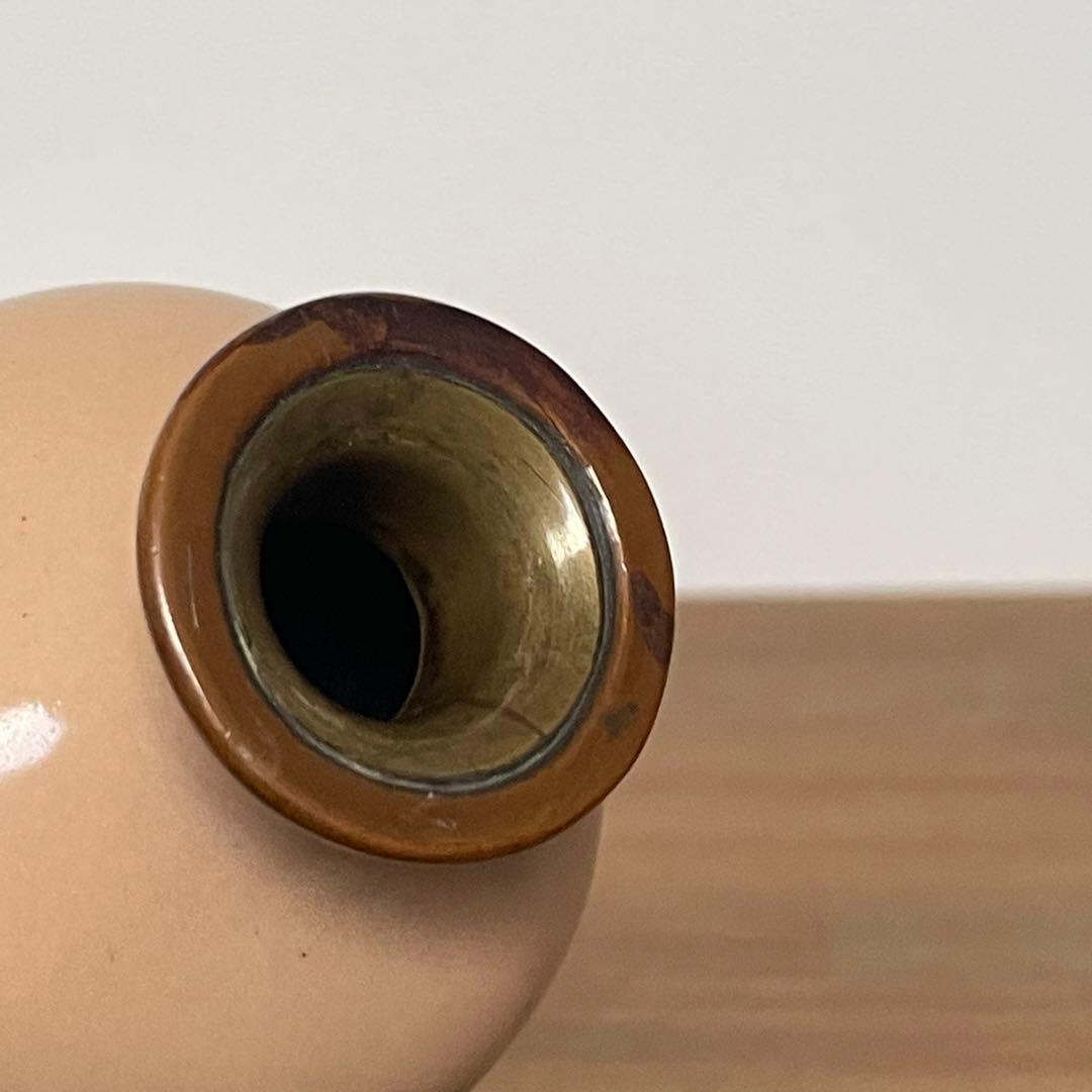 明治期 尾張 七宝 花文 銀線 植線 花瓶 小花瓶 小瓶 七宝焼 壷 花入