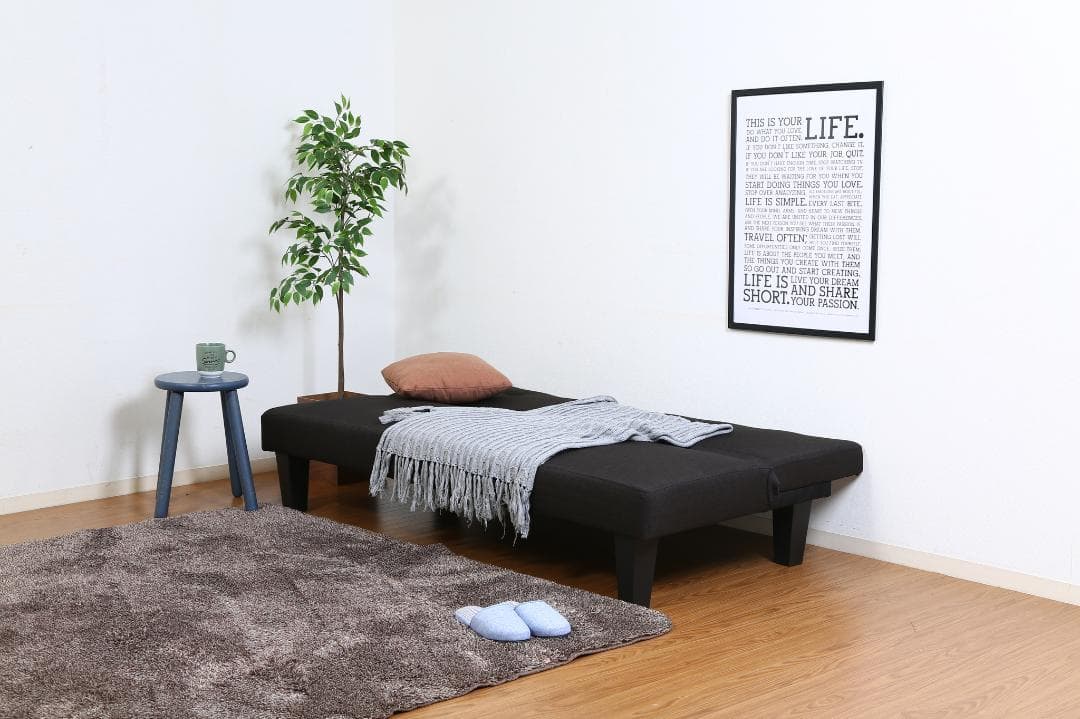 [新品]ソファベッド スミス BK【001】