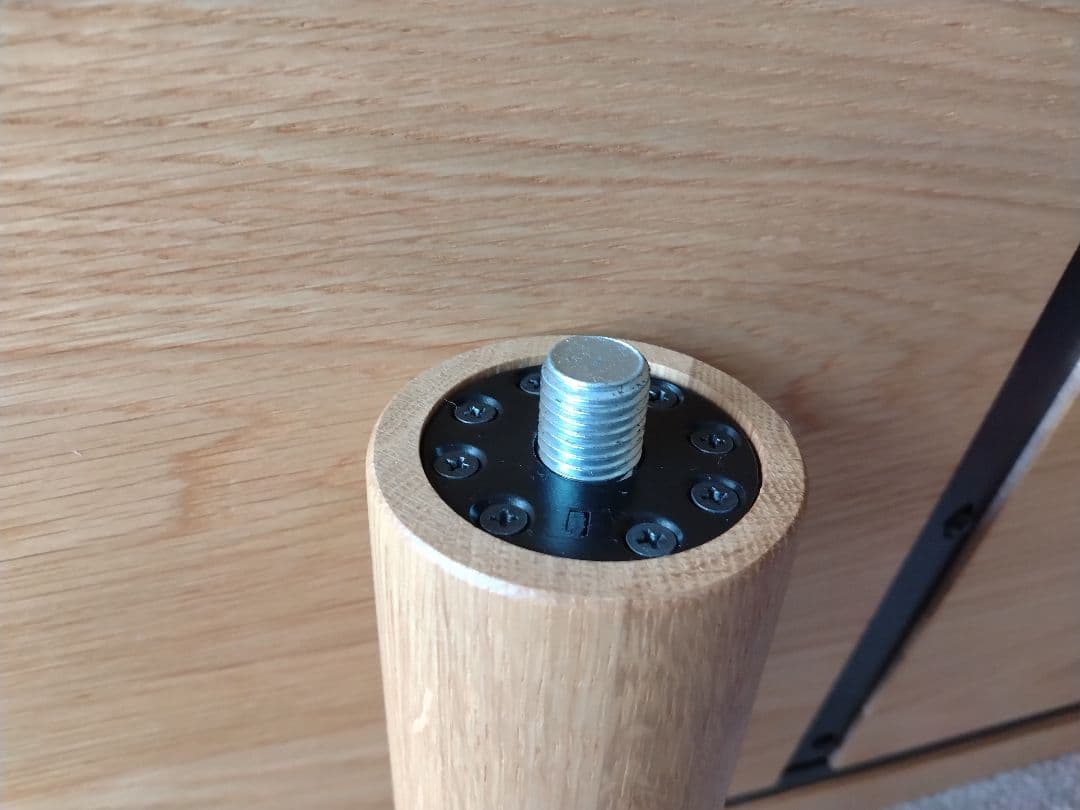 【極美品】MUJI無印良品 板と脚でできたローテーブル/オーク材/センター机座卓