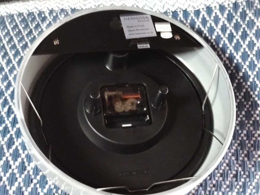 HERMOSA ハモサ　壁掛け時計 ホーロー　グレー