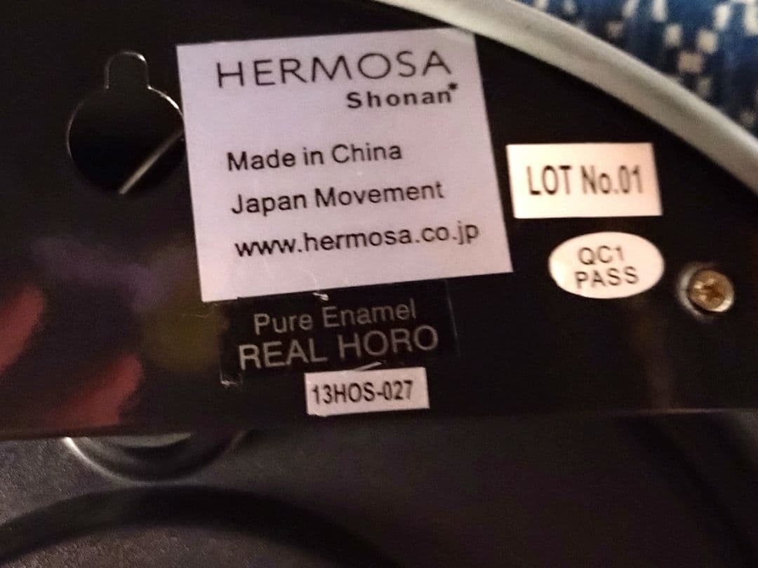 HERMOSA ハモサ　壁掛け時計 ホーロー　グレー