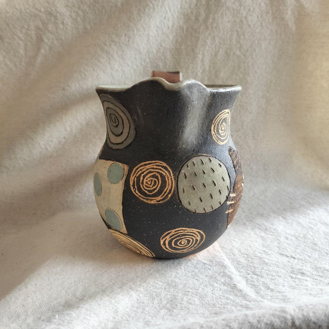 未使用☆長田恵　猫と魚　ピッチャー