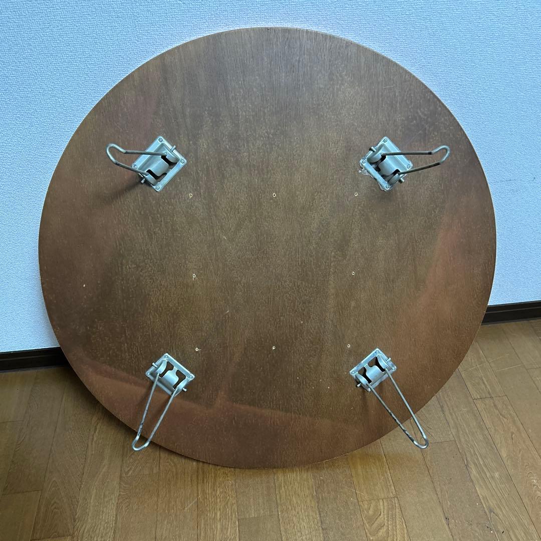 昭和レトロ 折りたたみ ちゃぶ台テーブル オレンジ