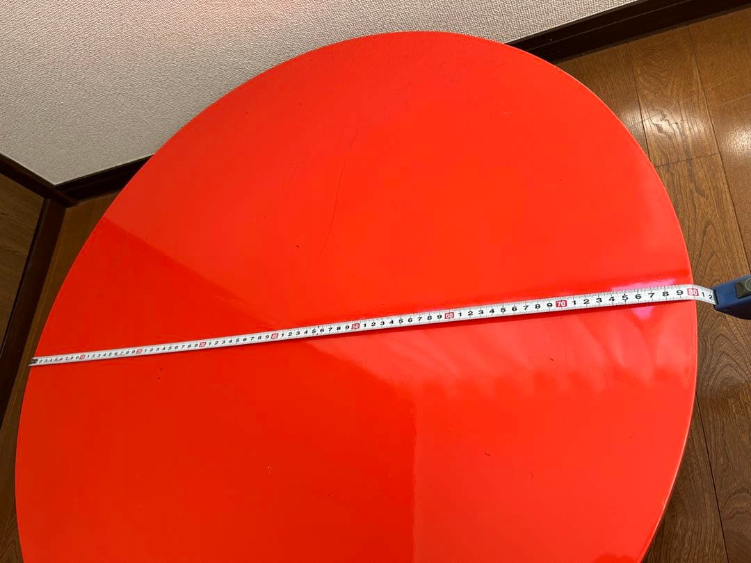 昭和レトロ 折りたたみ ちゃぶ台テーブル オレンジ