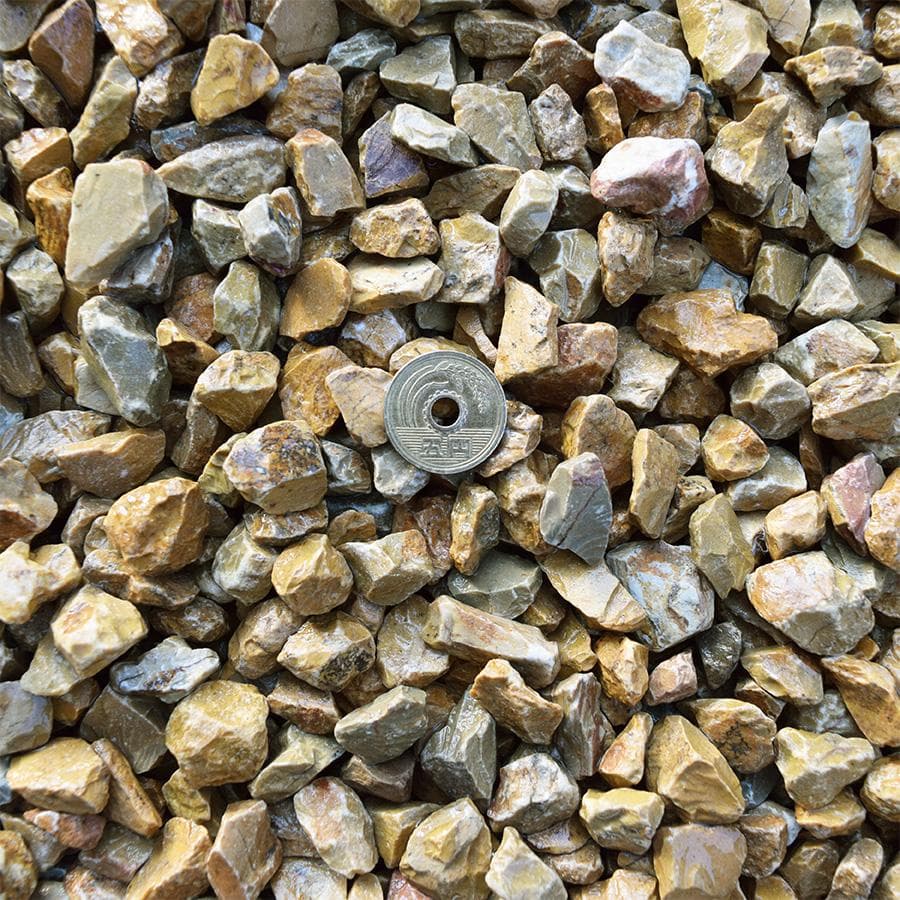 砂利 化粧砂利 イエロー 黄色 小粒 500kg 3分(8mm～18mm)