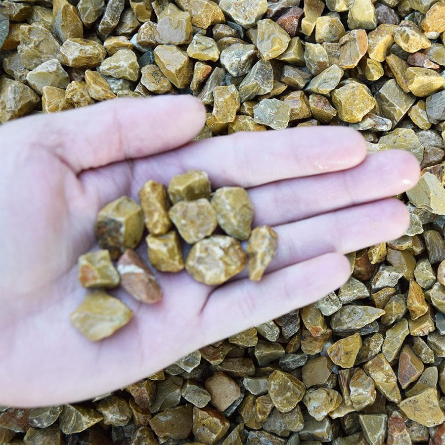 砂利 化粧砂利 イエロー 黄色 小粒 500kg 3分(8mm～18mm)