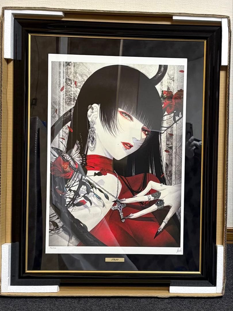 皐月恵 先生 「STRAP」 版画