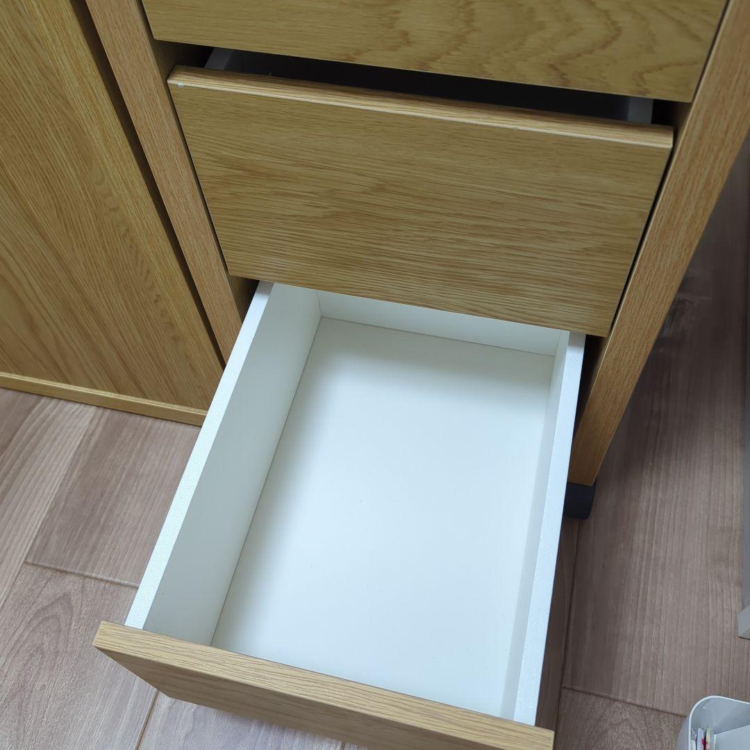 イケア　ミッケ　デスクと引き出しユニットのセット