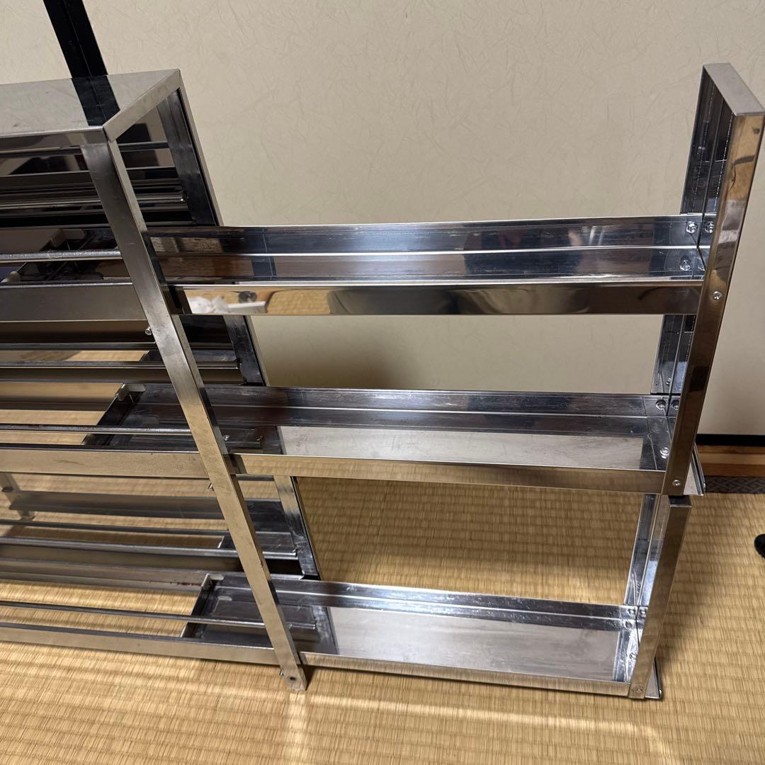 ディノス キッチン ステンレス製 大量スパイスステーション 3段