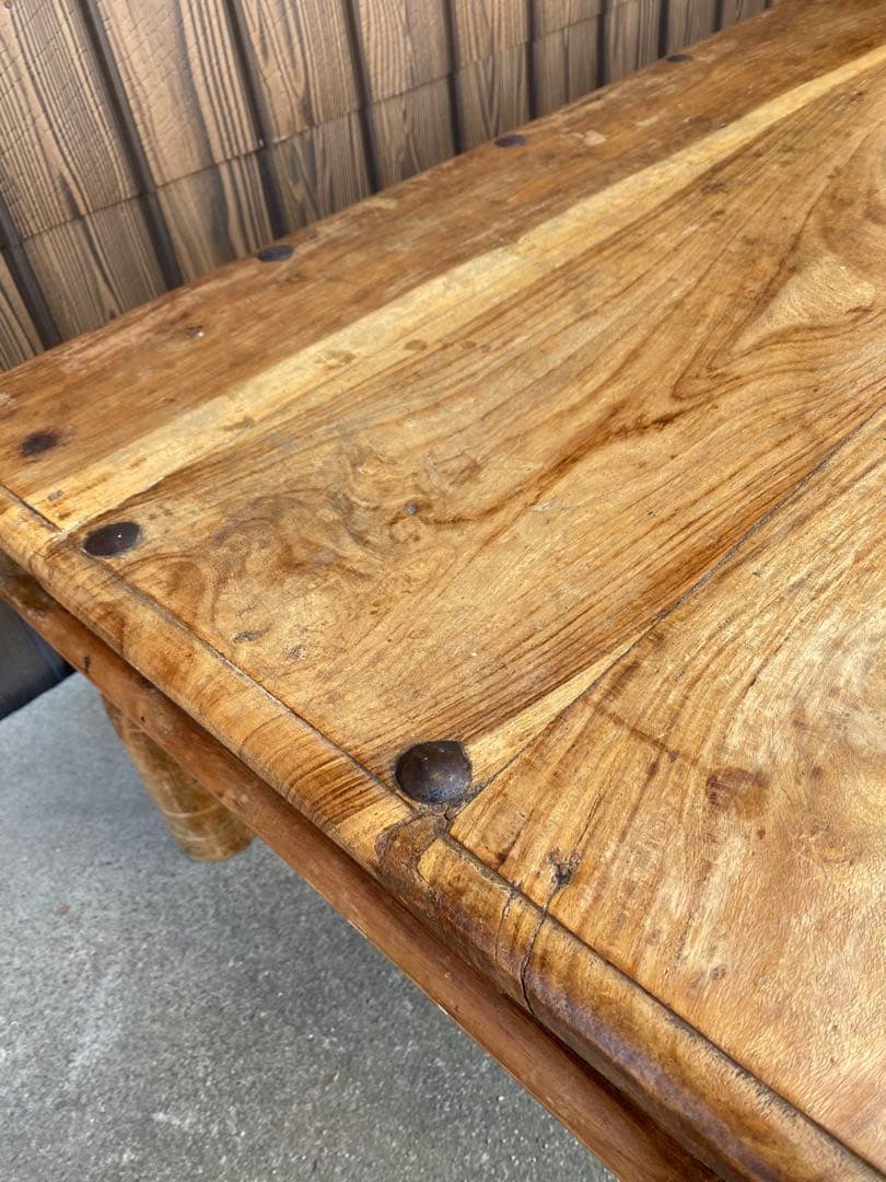 木製ローテーブル　メキシコ　ヴィンテージ　什器　店舗　ディスプレイ　アンティーク
