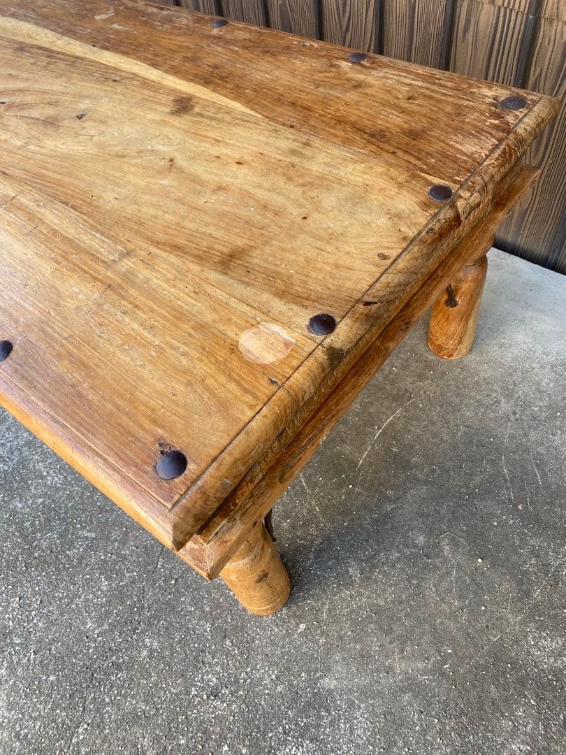 木製ローテーブル　メキシコ　ヴィンテージ　什器　店舗　ディスプレイ　アンティーク