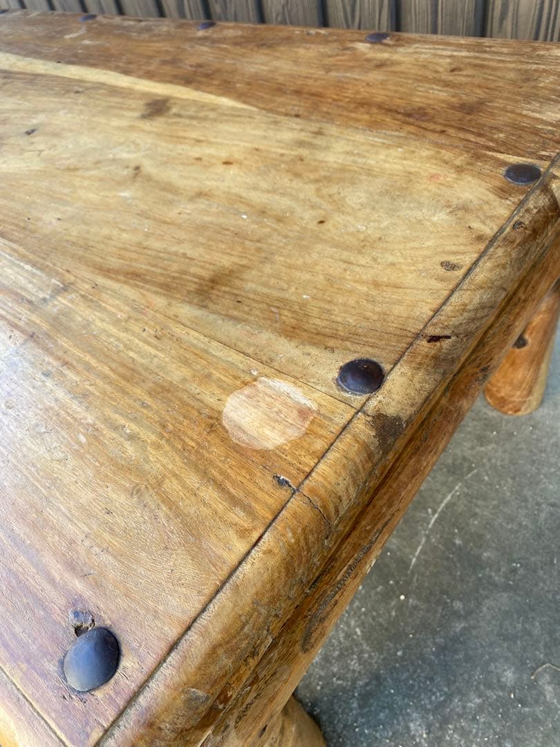 木製ローテーブル　メキシコ　ヴィンテージ　什器　店舗　ディスプレイ　アンティーク