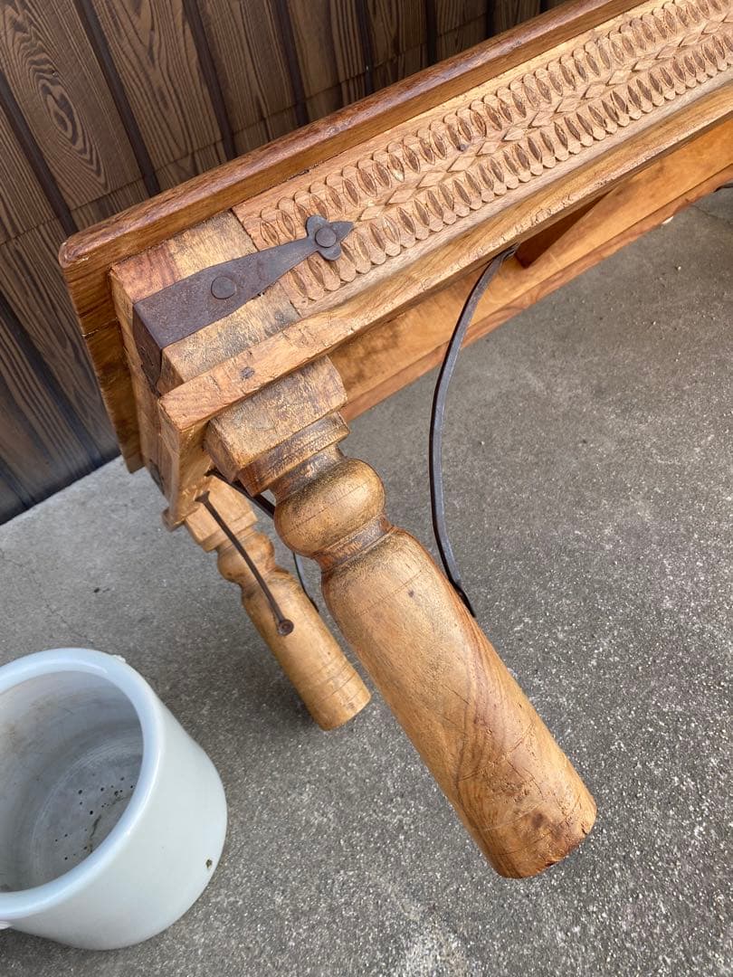 木製ローテーブル　メキシコ　ヴィンテージ　什器　店舗　ディスプレイ　アンティーク