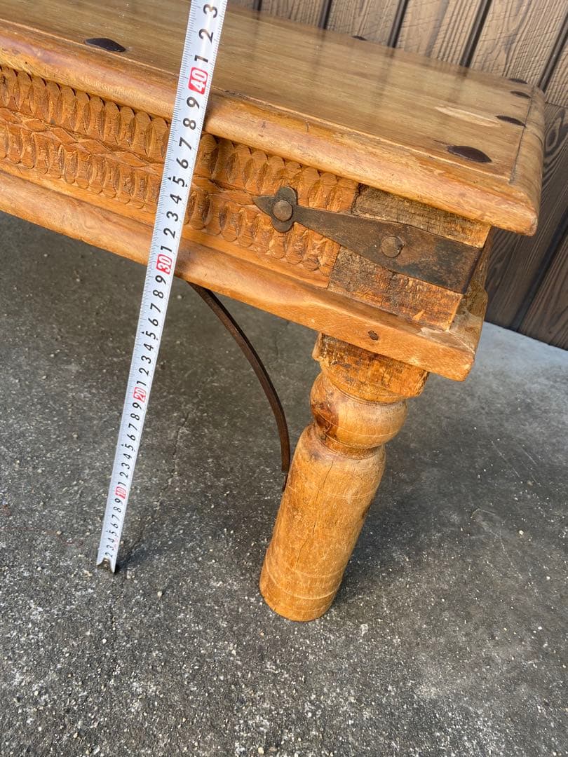 木製ローテーブル　メキシコ　ヴィンテージ　什器　店舗　ディスプレイ　アンティーク