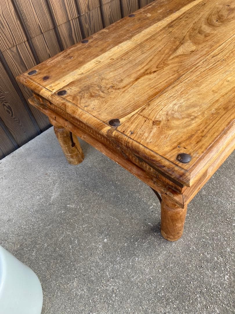 木製ローテーブル　メキシコ　ヴィンテージ　什器　店舗　ディスプレイ　アンティーク