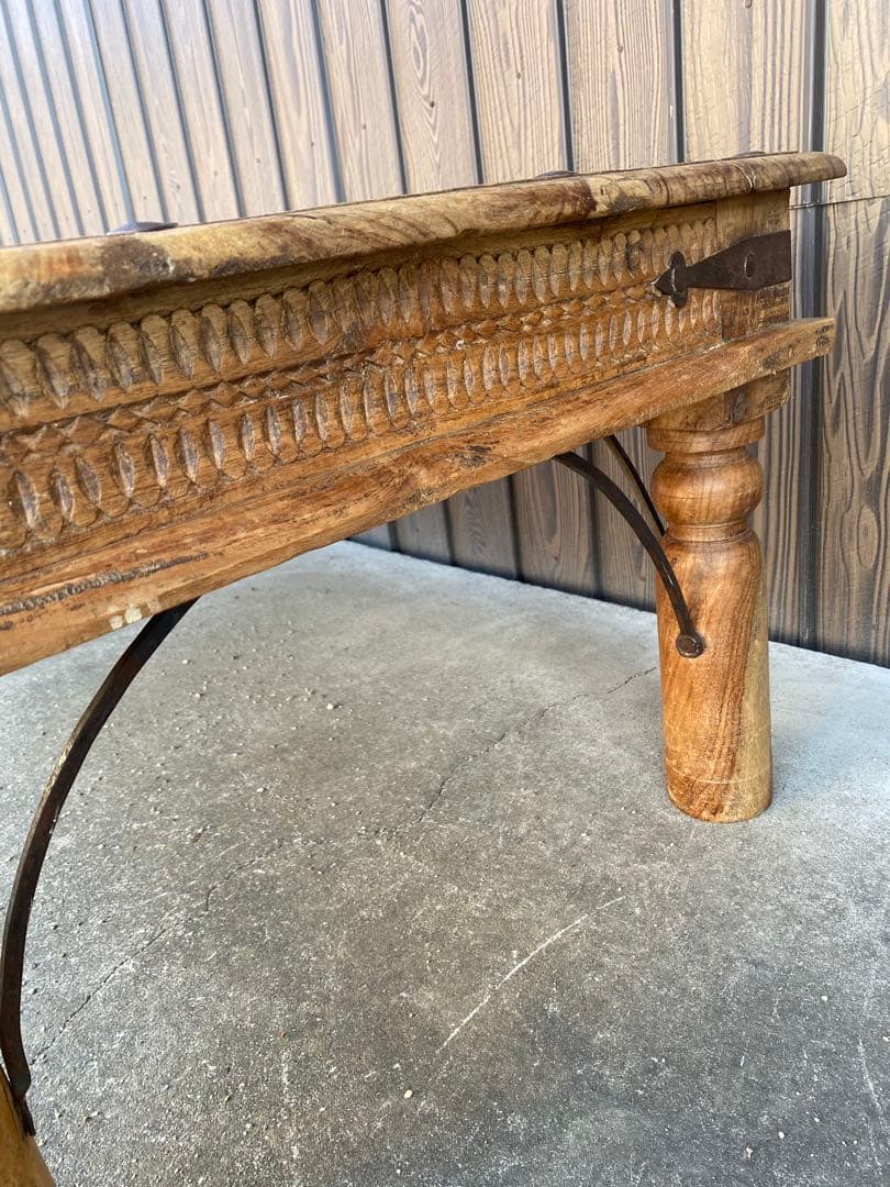 木製ローテーブル　メキシコ　ヴィンテージ　什器　店舗　ディスプレイ　アンティーク