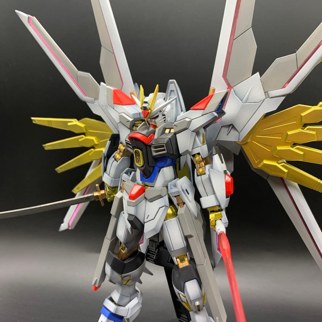 HGCE マイティーストライクフリーダムガンダム 改修全塗装完成品