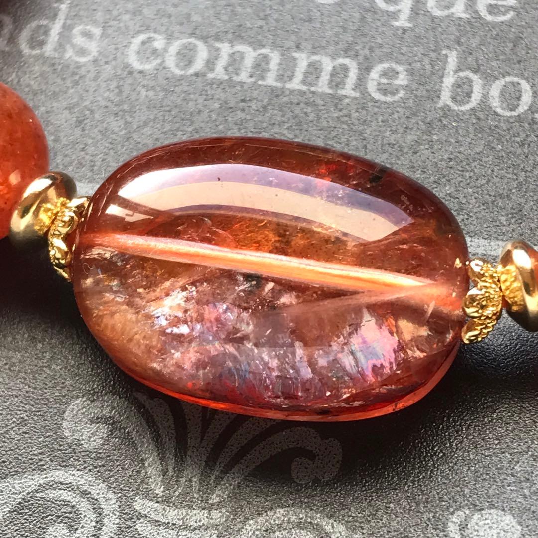 サンストーンとオーロラクォーツ❣️15.5cm