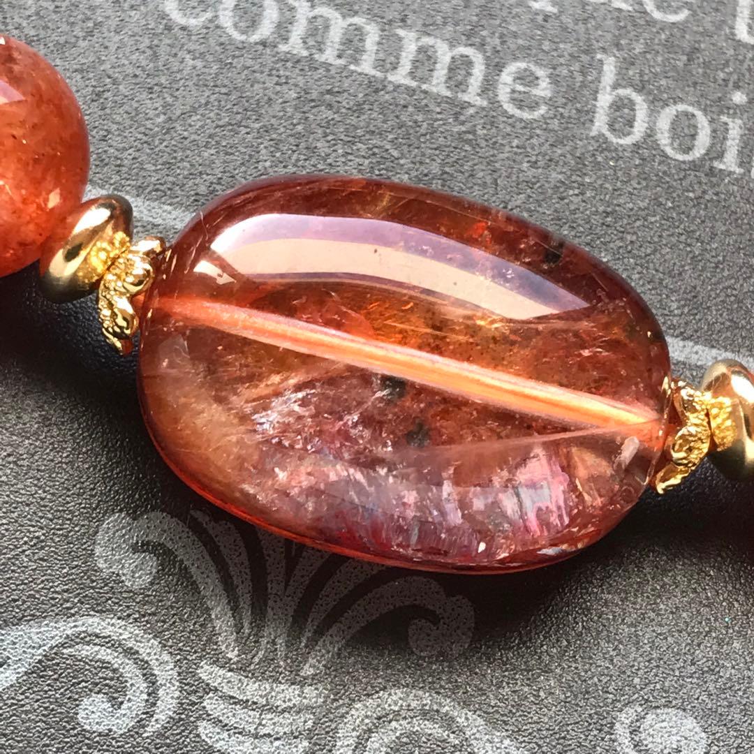 サンストーンとオーロラクォーツ❣️15.5cm