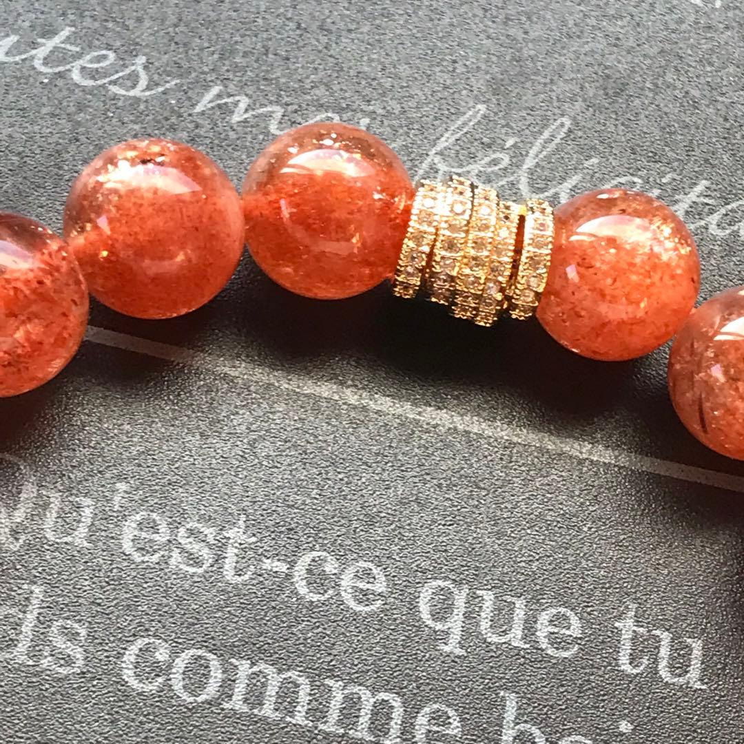 サンストーンとオーロラクォーツ❣️15.5cm