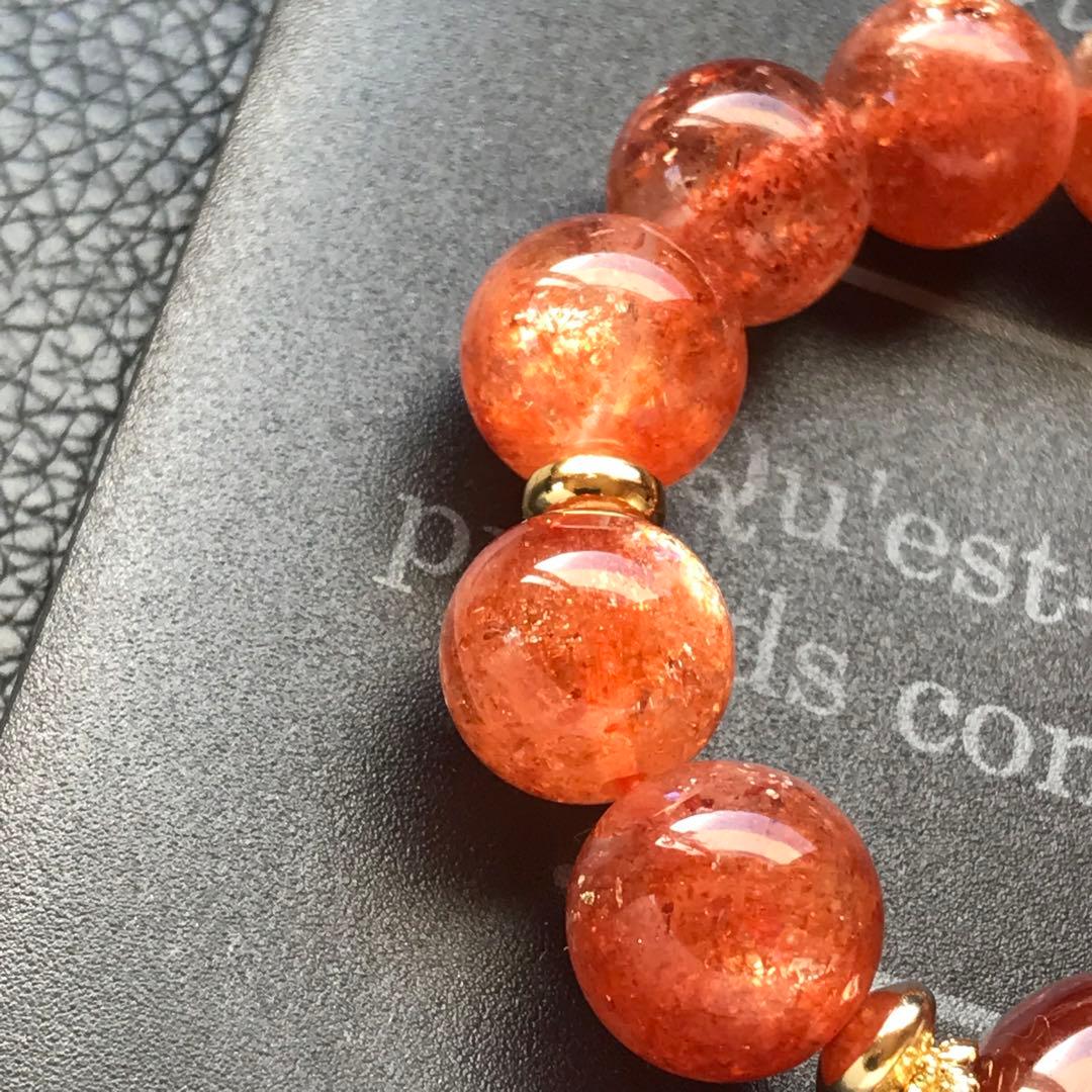 サンストーンとオーロラクォーツ❣️15.5cm