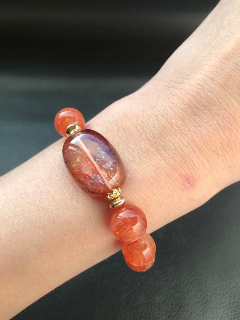 サンストーンとオーロラクォーツ❣️15.5cm