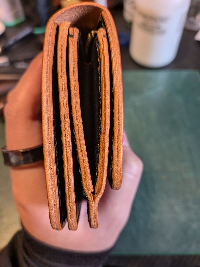 ロングトラッカーウォレット　3層　栃木レザー