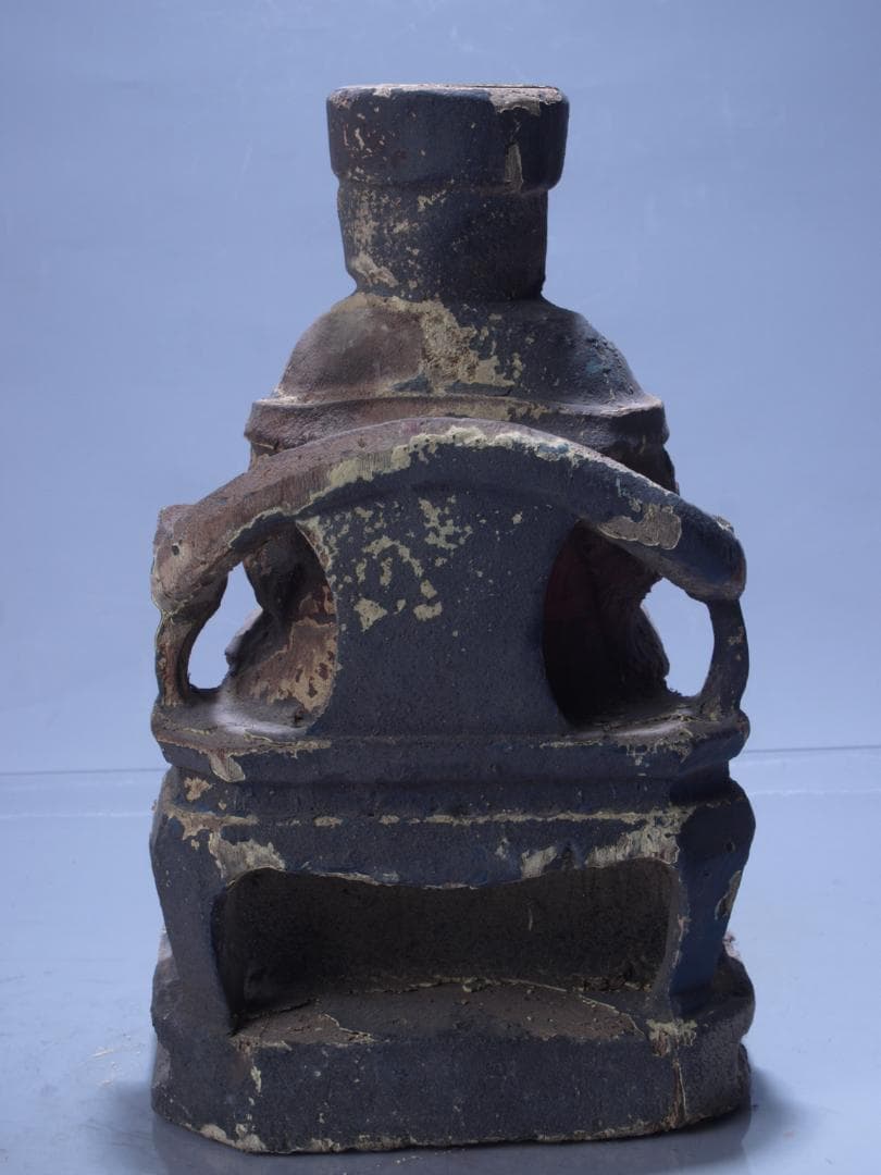 清時代骨董仏像 民間仕入れ品 木制の観音様像※激安骨董品