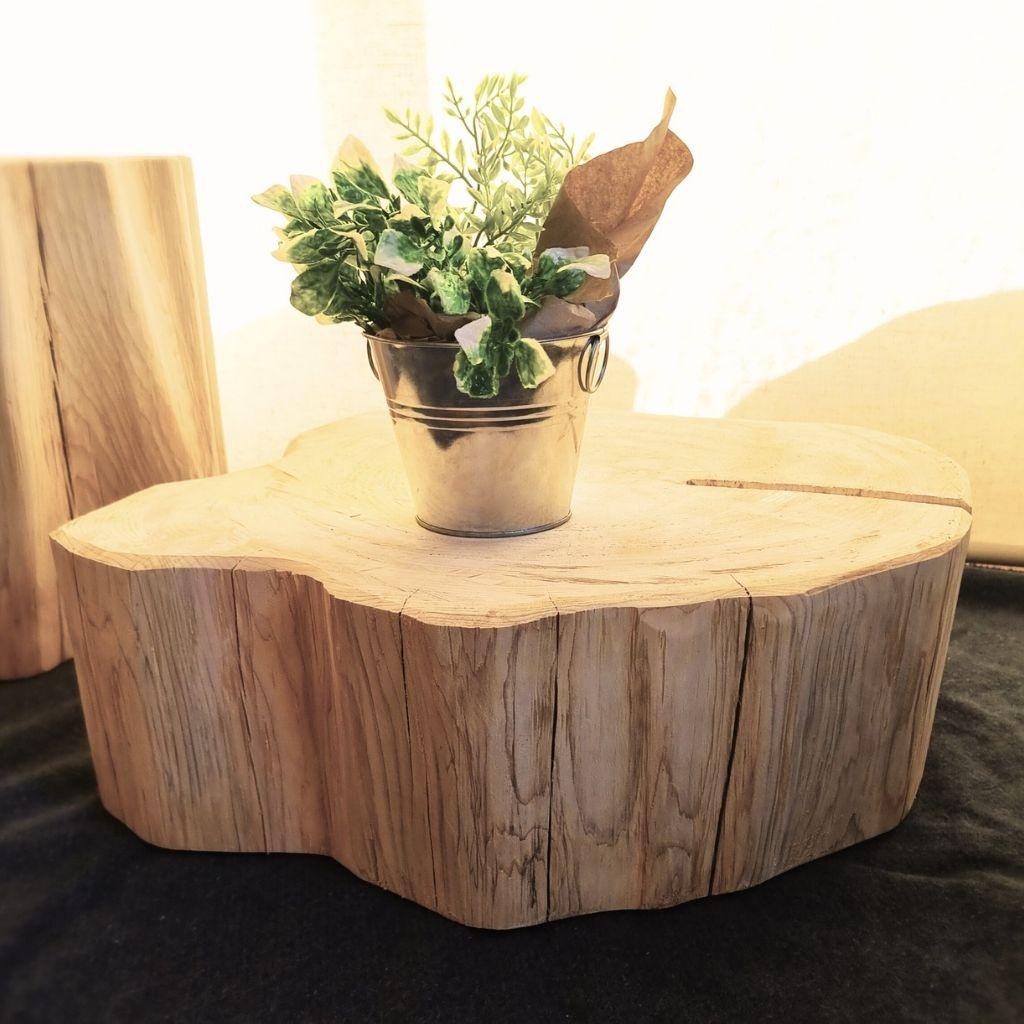 超特大 幅52cm ひのきの切株テーブル